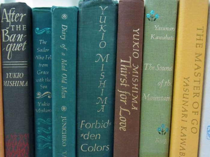 The English language translations of some of the Japanese novels I read while in graduate school. (Photo: Kataoka Mai.)